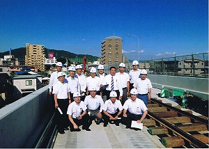 平成25年7月9日　福岡県整備委員会管理視察　筑紫野大橋拡張工事現場（イオンモールとゆめタウンの間にある陸橋）